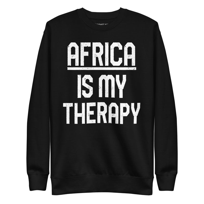 Africa is my Therapy | On Black - Unisex Fleece Pullover