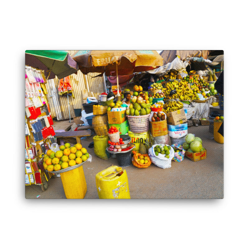 Fruit Vendor in Accra | On Canvas - 18x24